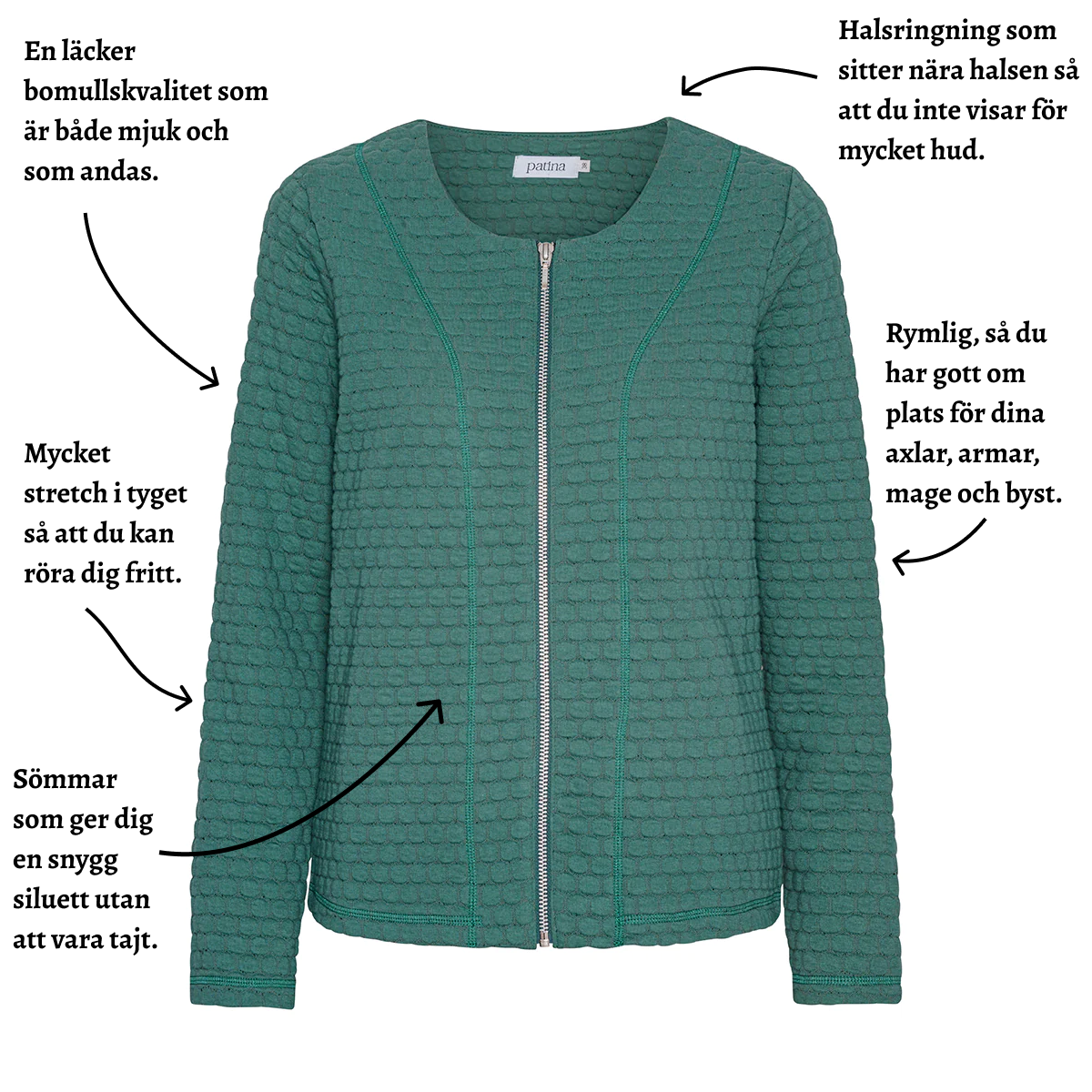 Tatina innejacka - Modell Mia i jacquard