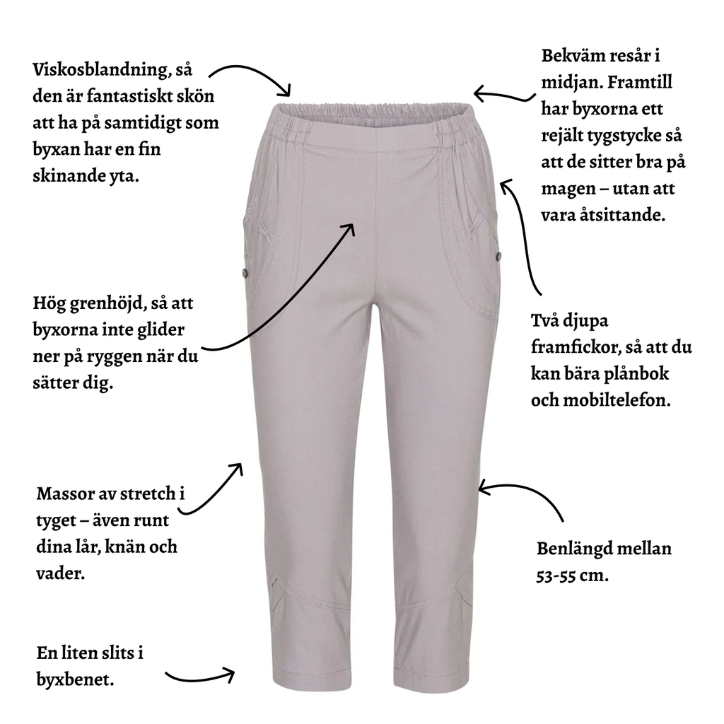 Tatina capribyxa med fickor - 53-55 cm