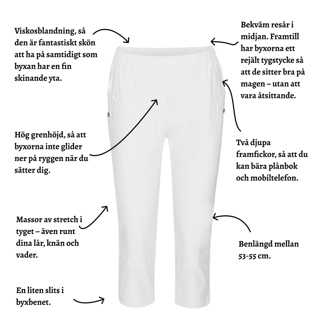 Tatina capribyxa med fickor - 53-55 cm