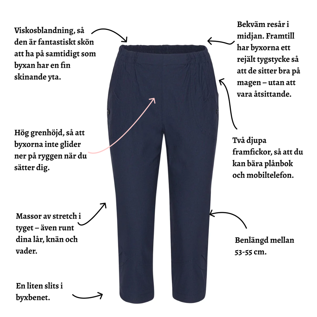 Tatina capribyxa med fickor - 53-55 cm