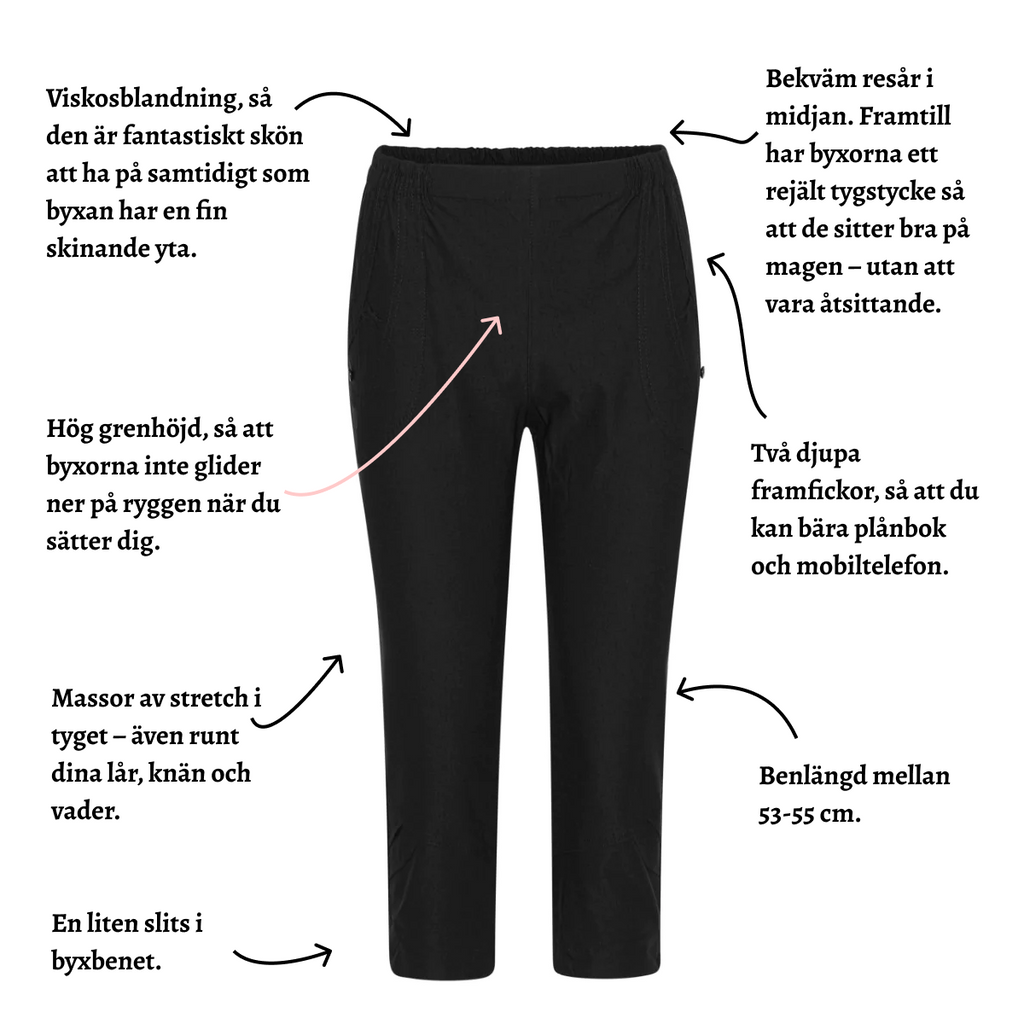 Tatina capribyxa med fickor - 53-55 cm