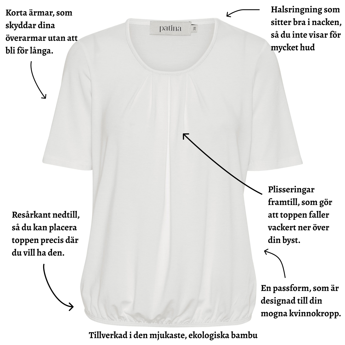 Tatina - modell Sara - kort ärm - ekologisk bambu