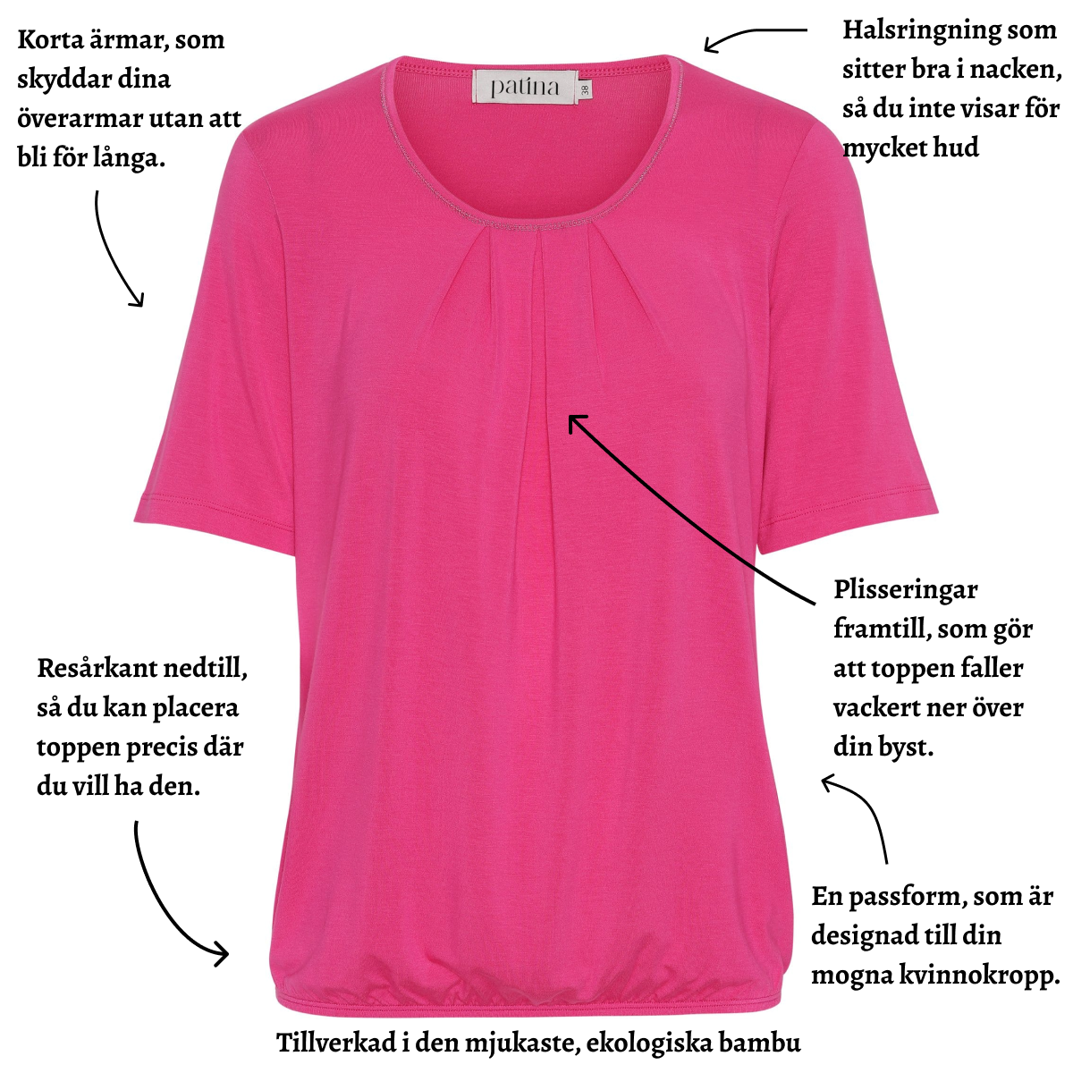 Tatina - modell Sara - kort ärm - ekologisk bambu