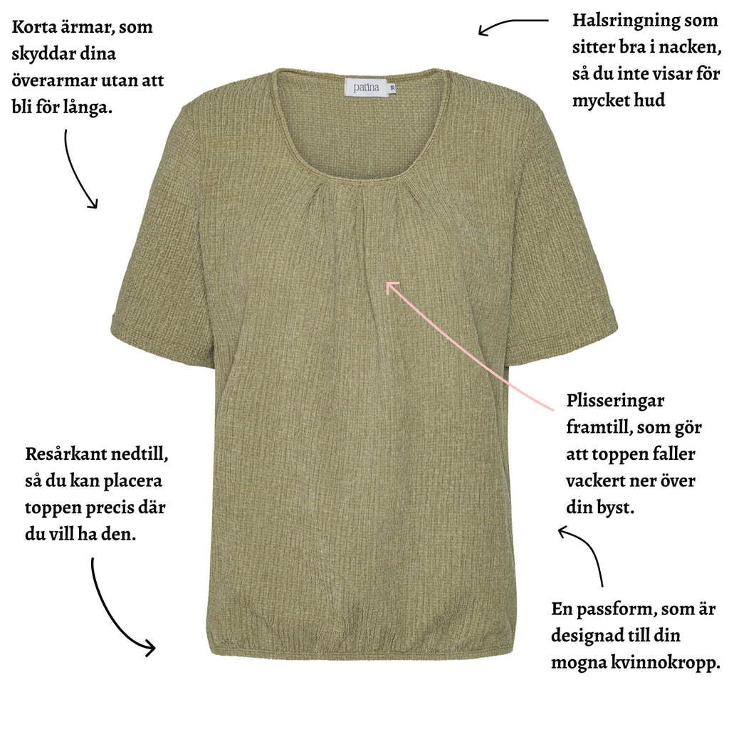 Tatina - modell Sara - kort ärm - vågig kvalitet