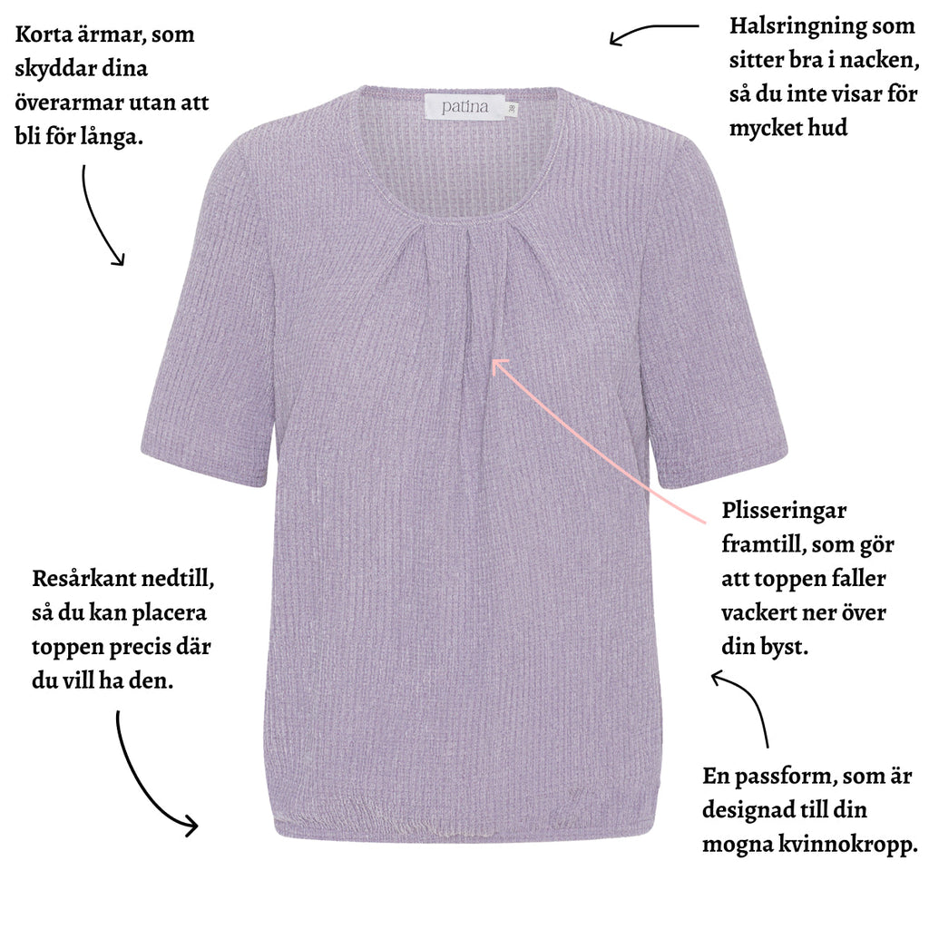 Tatina - modell Sara - kort ärm - vågig kvalitet