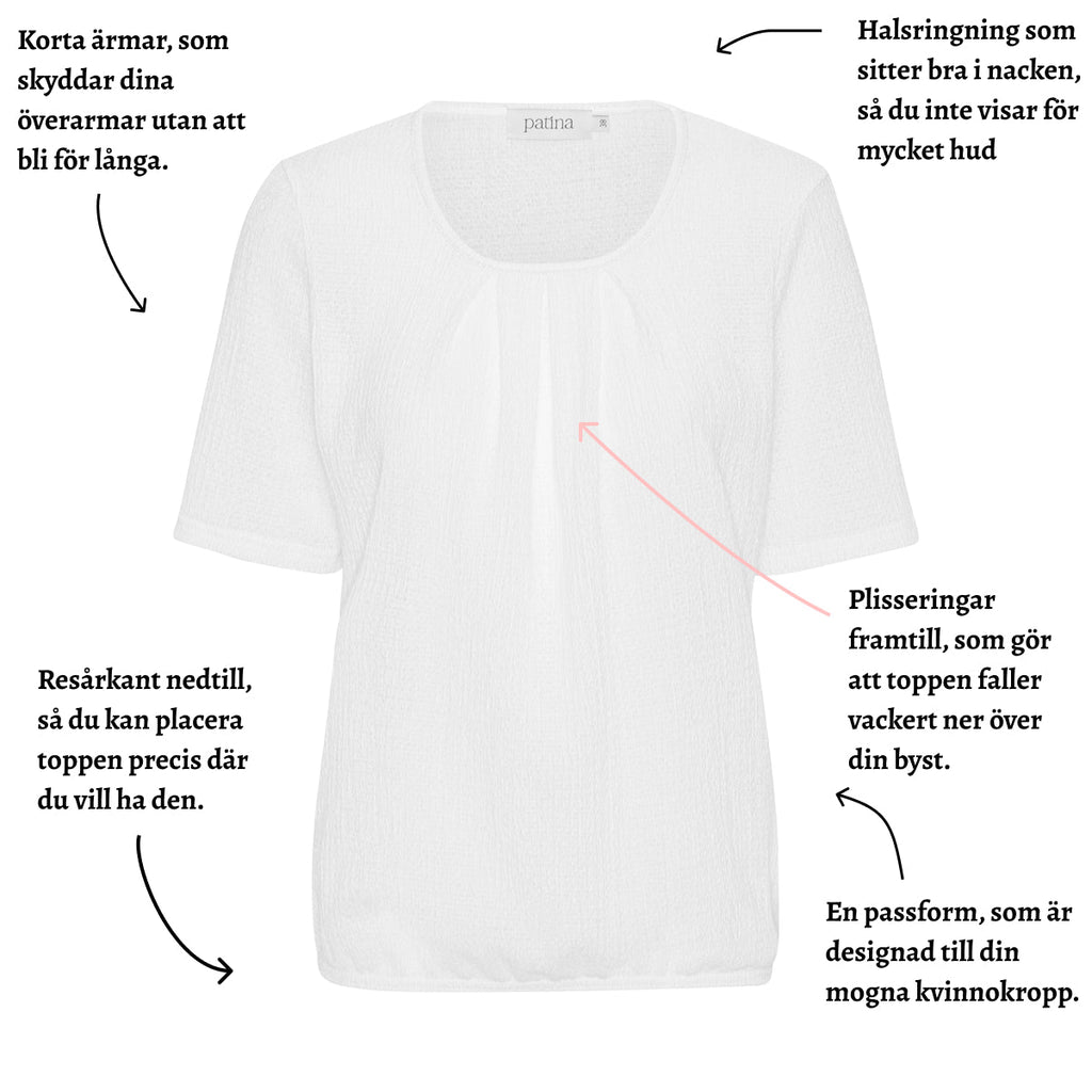 Tatina - modell Sara - kort ärm - vågig kvalitet