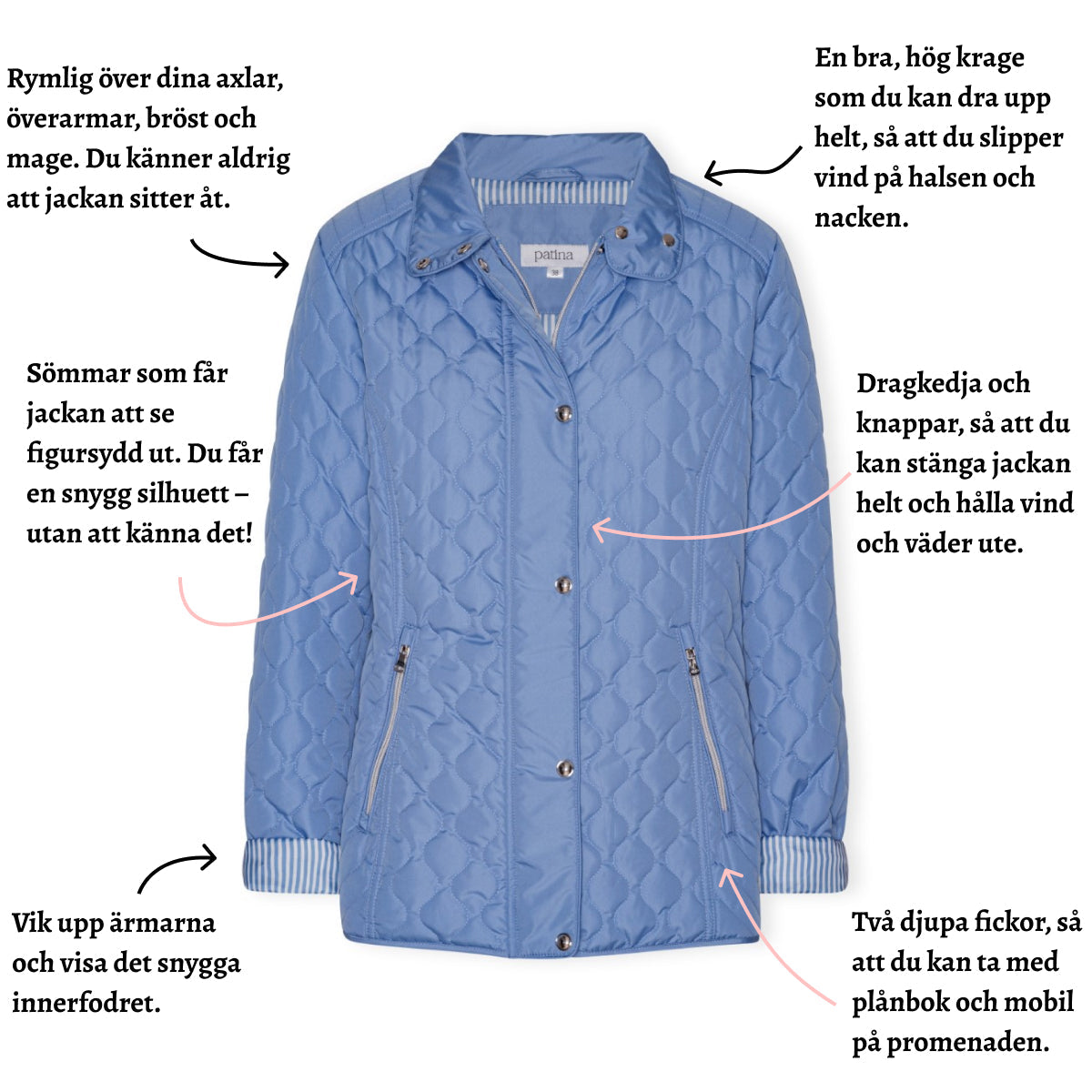 Quiltad övergångsjacka från Tatina