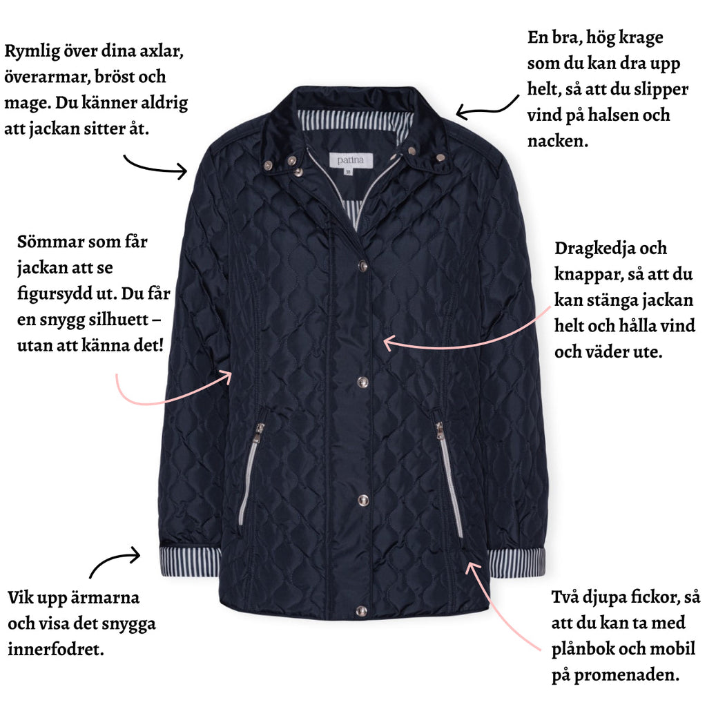 Quiltad övergångsjacka från Tatina