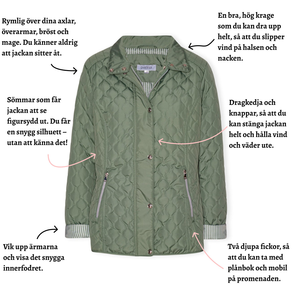 Quiltad övergångsjacka från Tatina