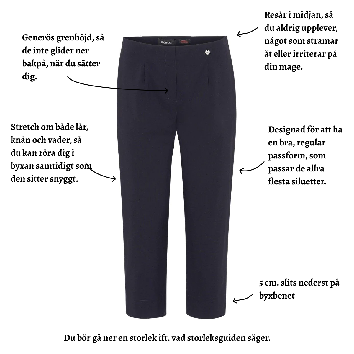 Robell modell Marie Capribyxor - 55-56 cm.