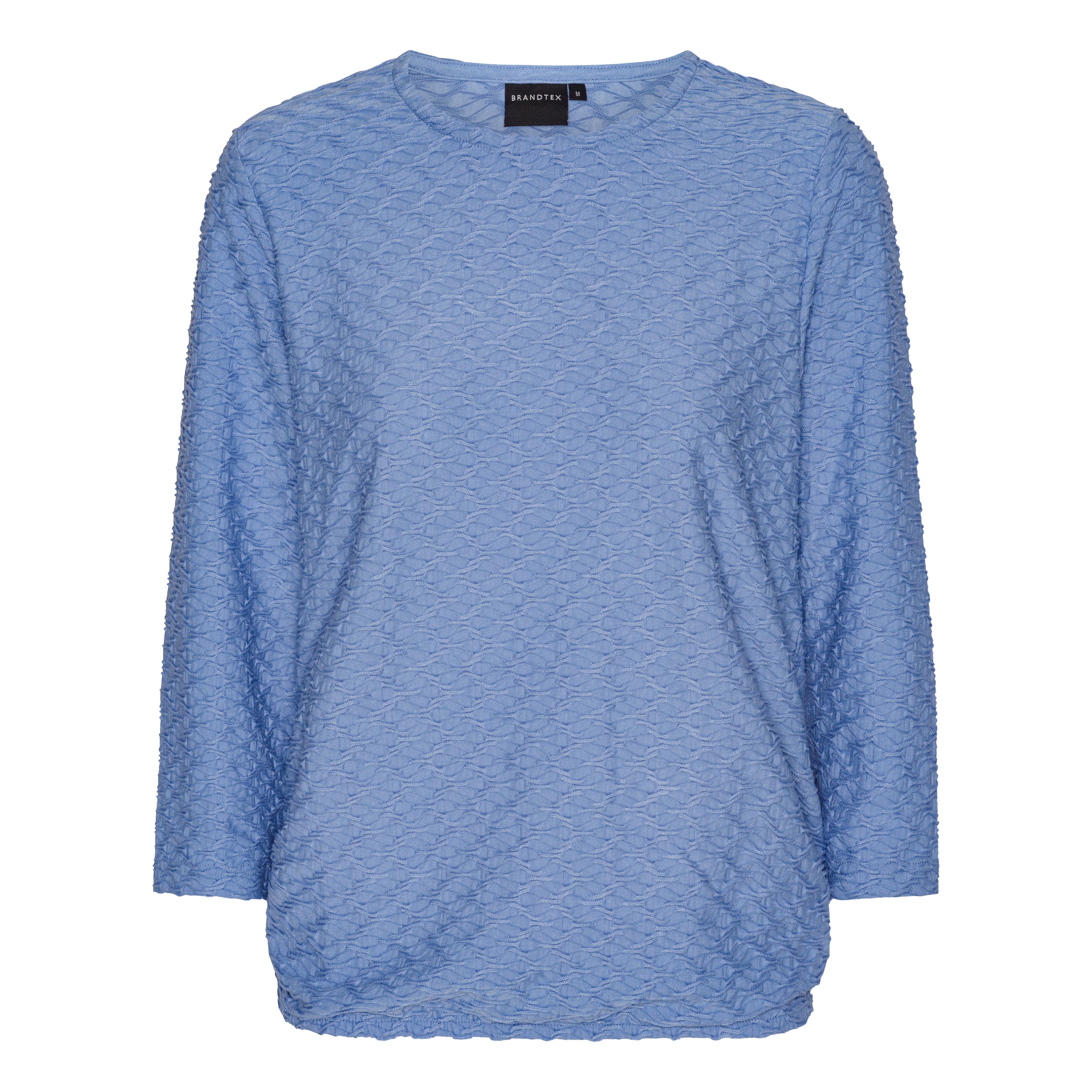Mjuk blus med struktur och resårkant från Brandtex