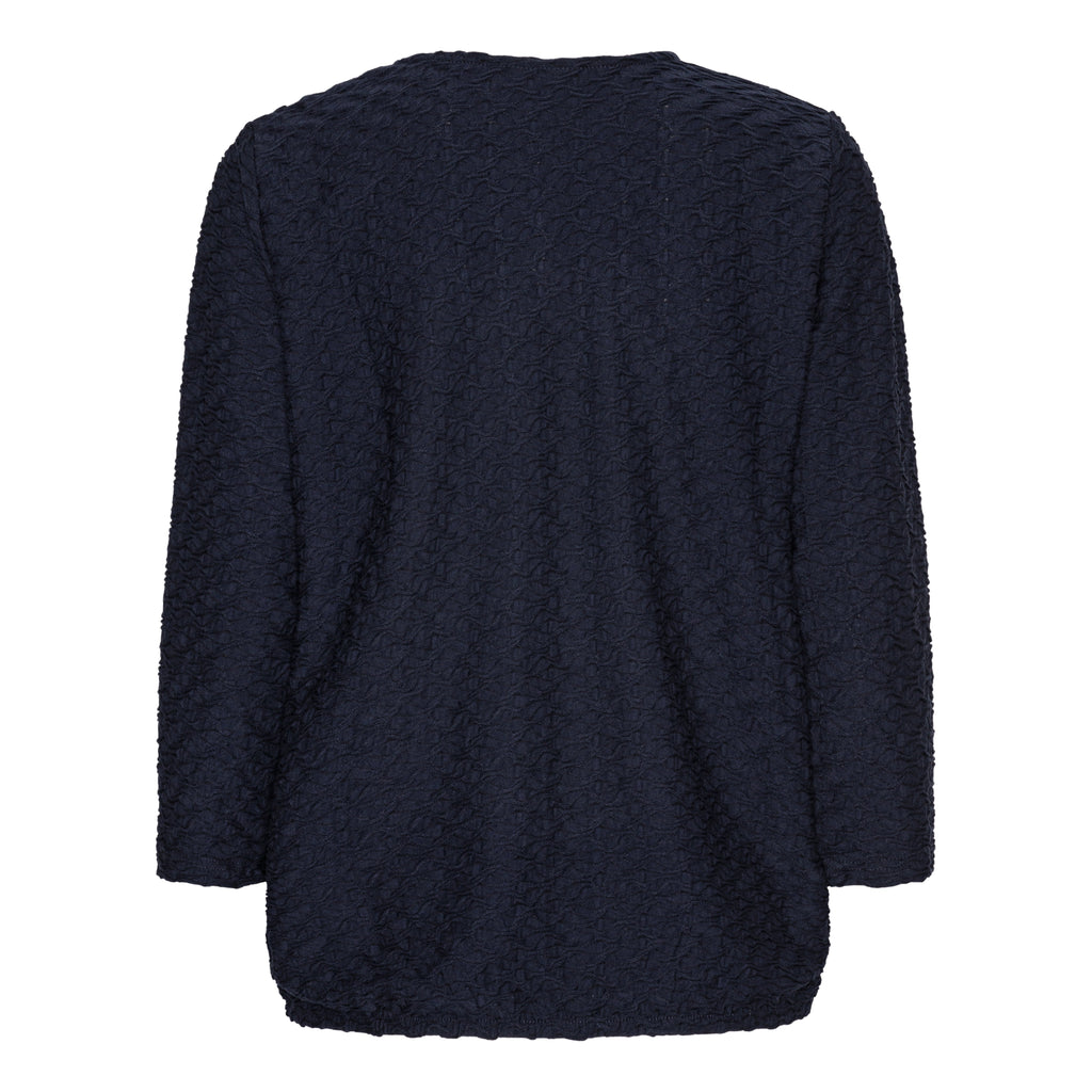 Mjuk blus med struktur och resårkant från Brandtex