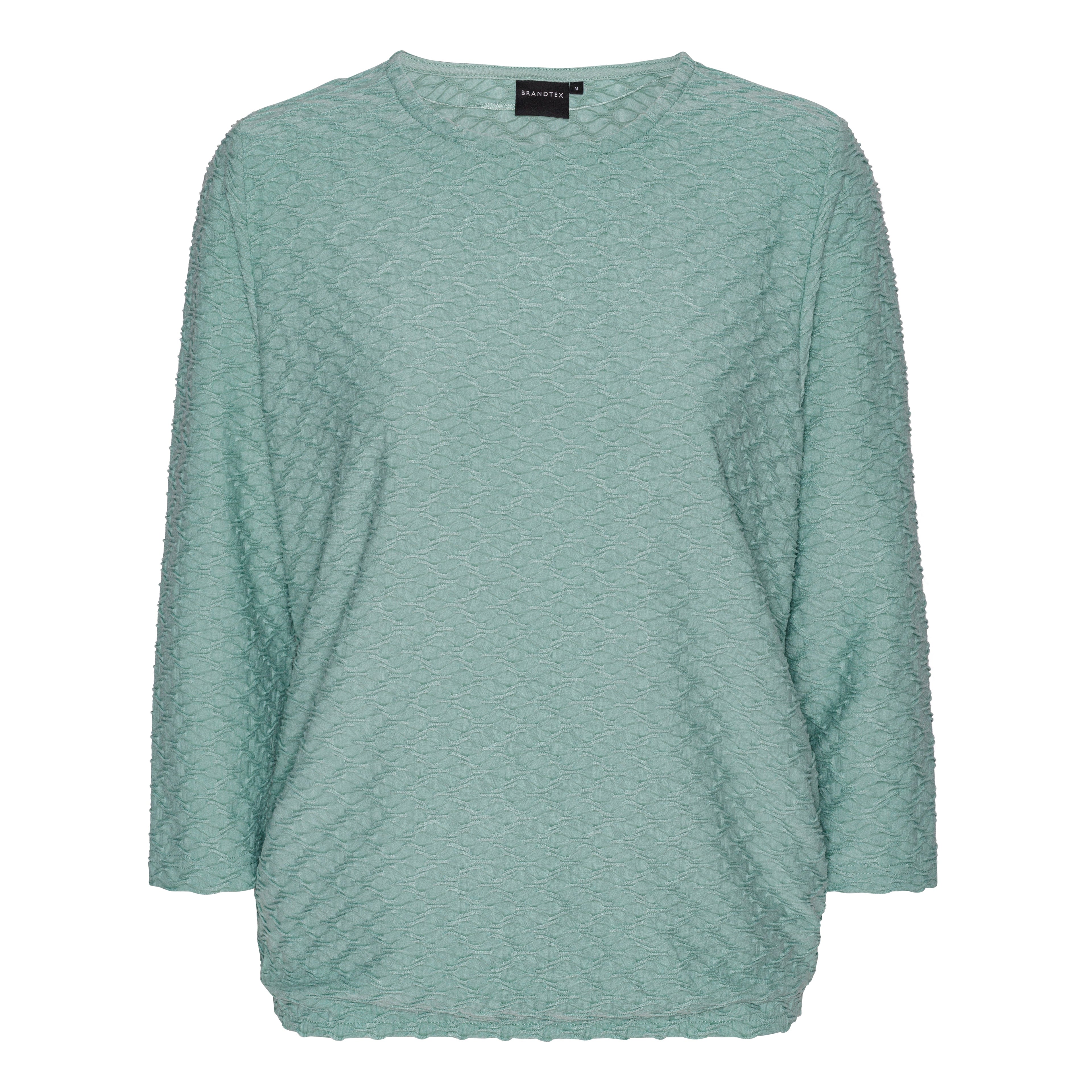 Mjuk blus med struktur och resårkant från Brandtex